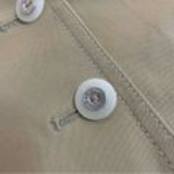 ST JOHN NOTCHED LAPEL SINGLE BREASTED TAN BEIGE BLAZER CROCHET LACE ACCENT S - Picture 5 of 8